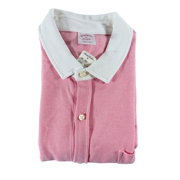 NWT Brooks Brothers Pink Performance Knit 100% Cotton Long Sleeve Men's Sz XL - Picture 8 of 8